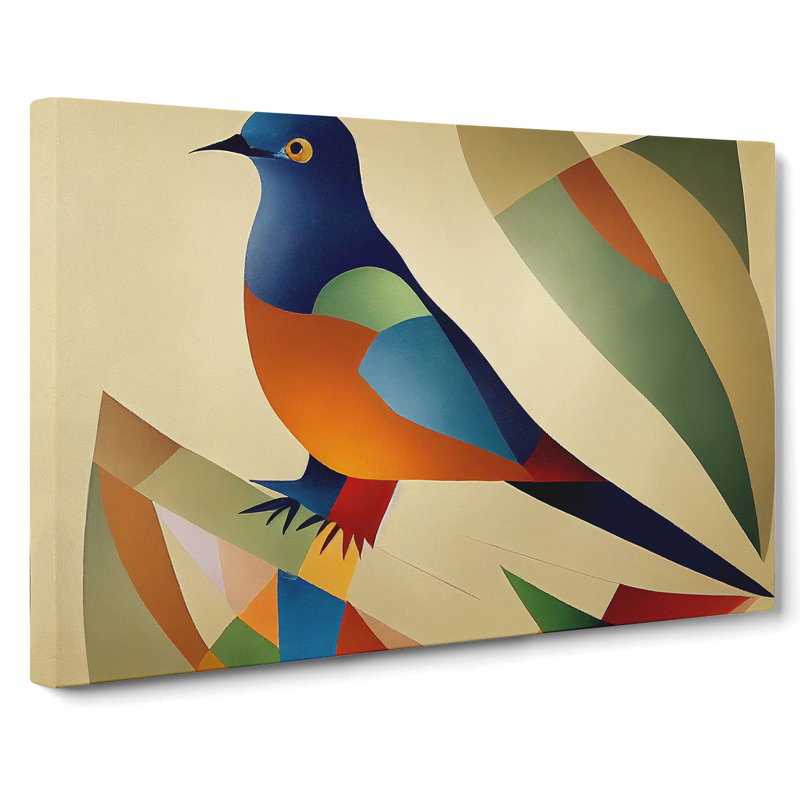 Dove Bird in Abstract Vol.1 - Wrapped Canvas Graphic Art, 35cm H x 50cm W x 3cm D