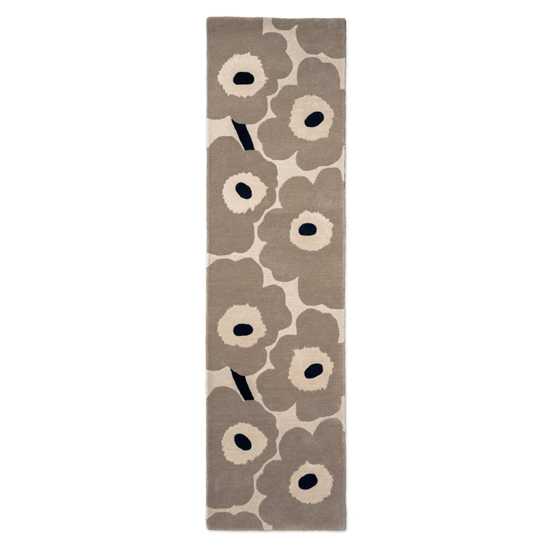 Grège Unikko , Grège, Tapis de couloir 3 pi x 9 pi