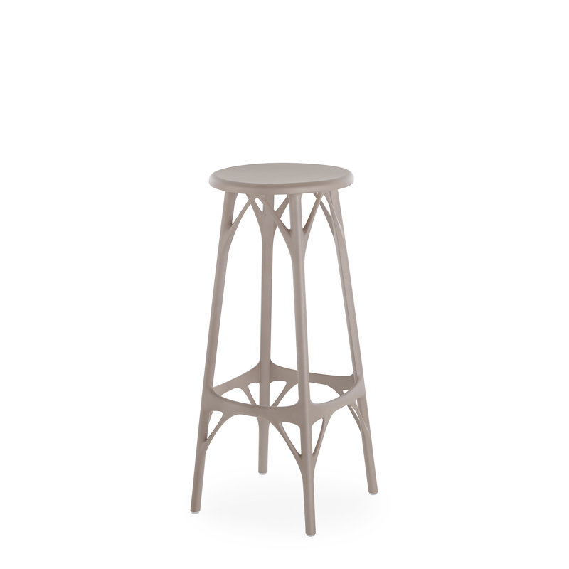 A.I. Stool Light, Gray, Bar Stool (30" Seat Height)