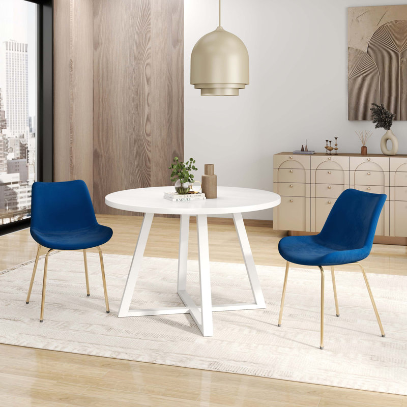 Ensemble de salle à manger 3 pièces Avant, table de salle à manger à tréteaux avec 2 chaises d'appoint Avant