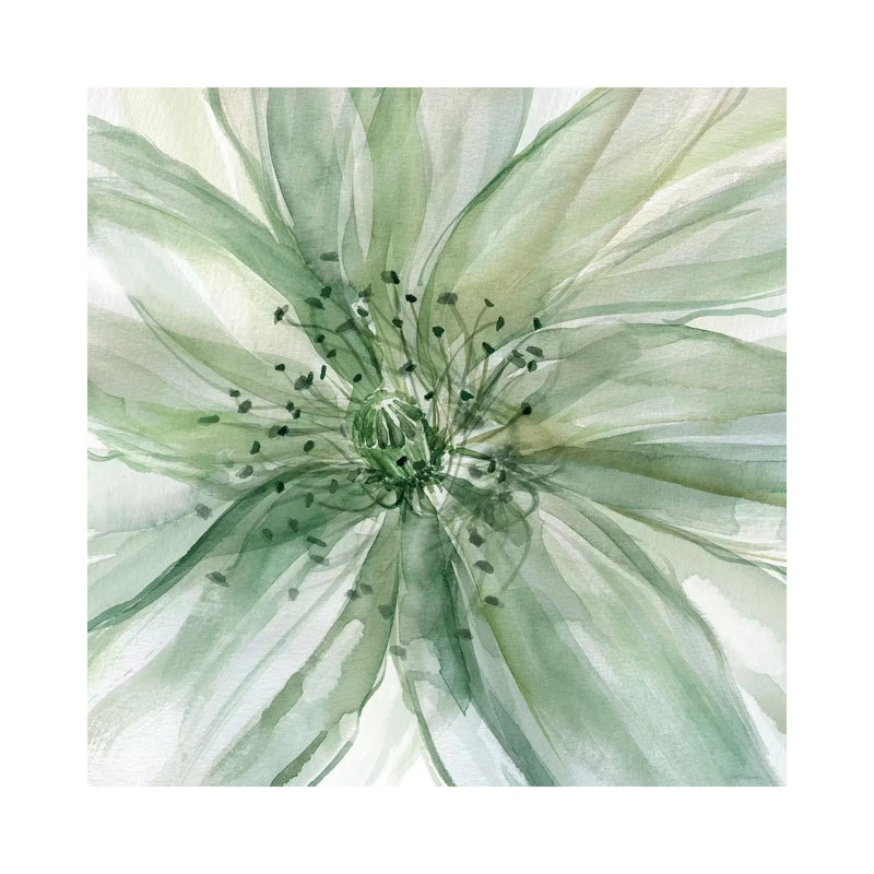 «Macro Sage Flower II», estampe numérique sur toile tendue, H 26 po x l 26 po x P 1,5 po, Toile tendue