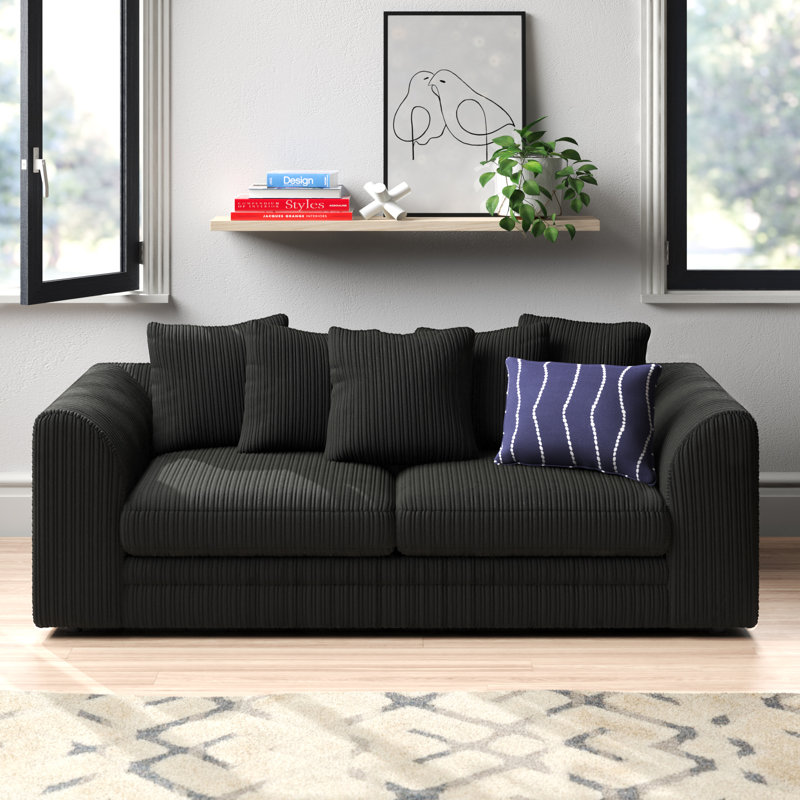 Moana 3 Seater Sofa, Black