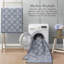 Austell Machine Woven Synthetic Geometric Area Rug in Blue/White-270741905