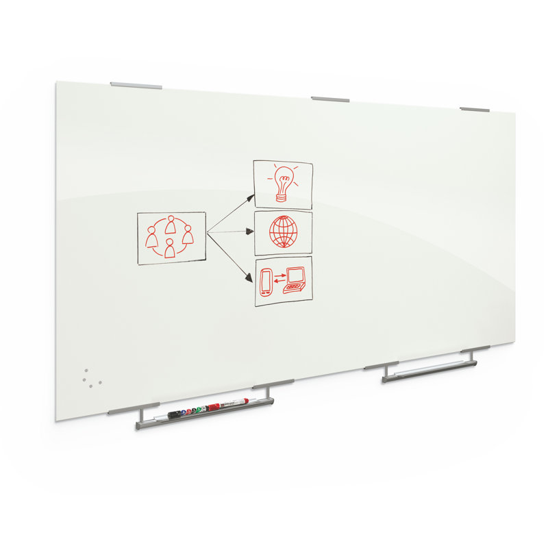 Tableau magnétique mural en verre Visionary Best-Rite, 23,62 po x 35,43 po