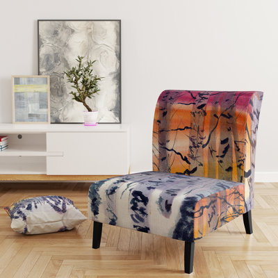 Brechta Vibrant Curve Design II - Velvet Upholstered Modern Slipper Chair