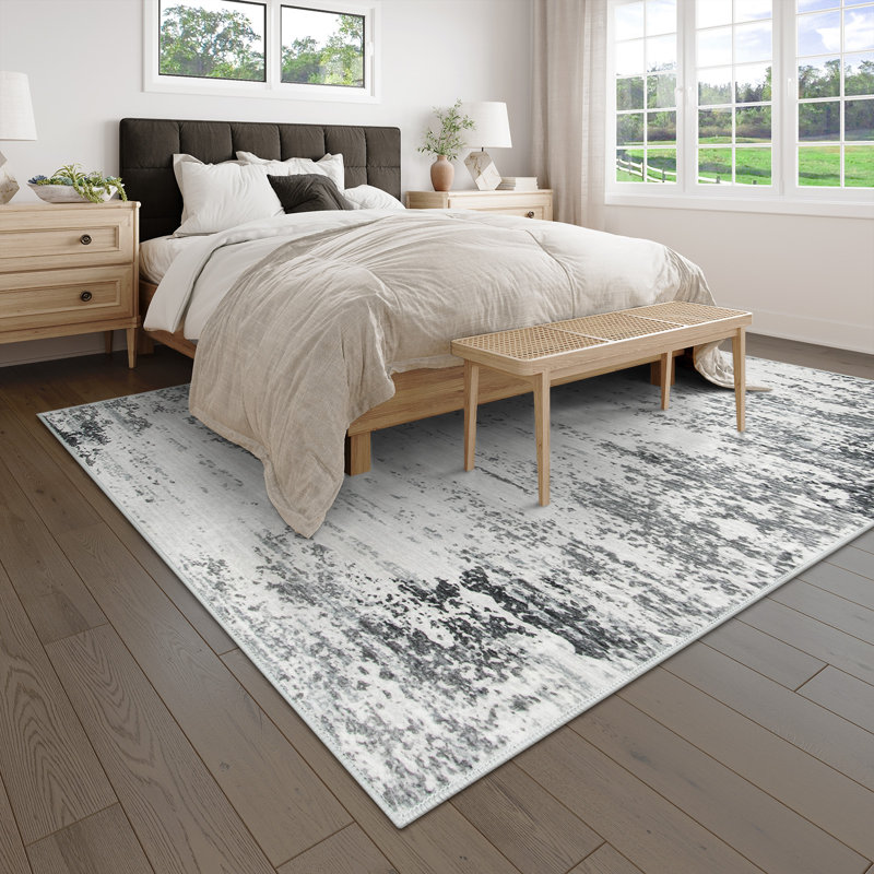 Tapis de sol antidérapant et lavable Kayo, Rectangulaire 8 pi x 10 pi