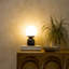 Grande lampe de chevet moderne en marbre et globe givré 15 po Mila-87756008-126420616