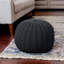 Pouf rond en coton 20 po beige-966207505