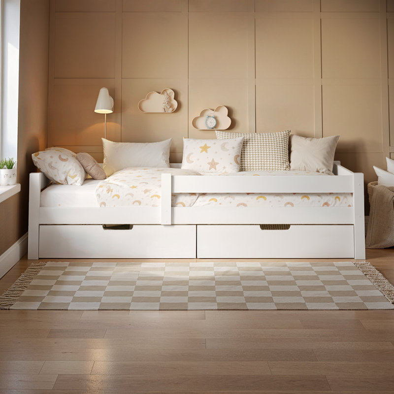 Milo Single Bed with Storage White