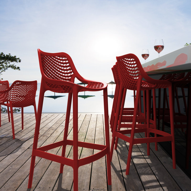 Tabouret de bar pour le patio Farrah, Rouge, 29.5"