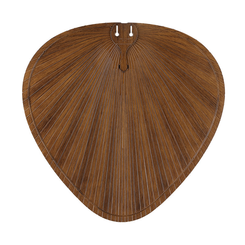 Islander DC 22 inch Indoor/Outdoor Ceiling Fan Wide Oval Palm-Inspired Blade Set of 5 - Koa, Koa