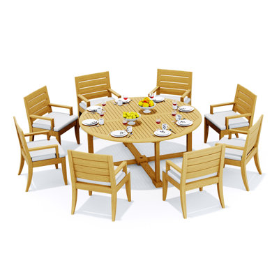 8 - Person Patio Dining Set Round Table