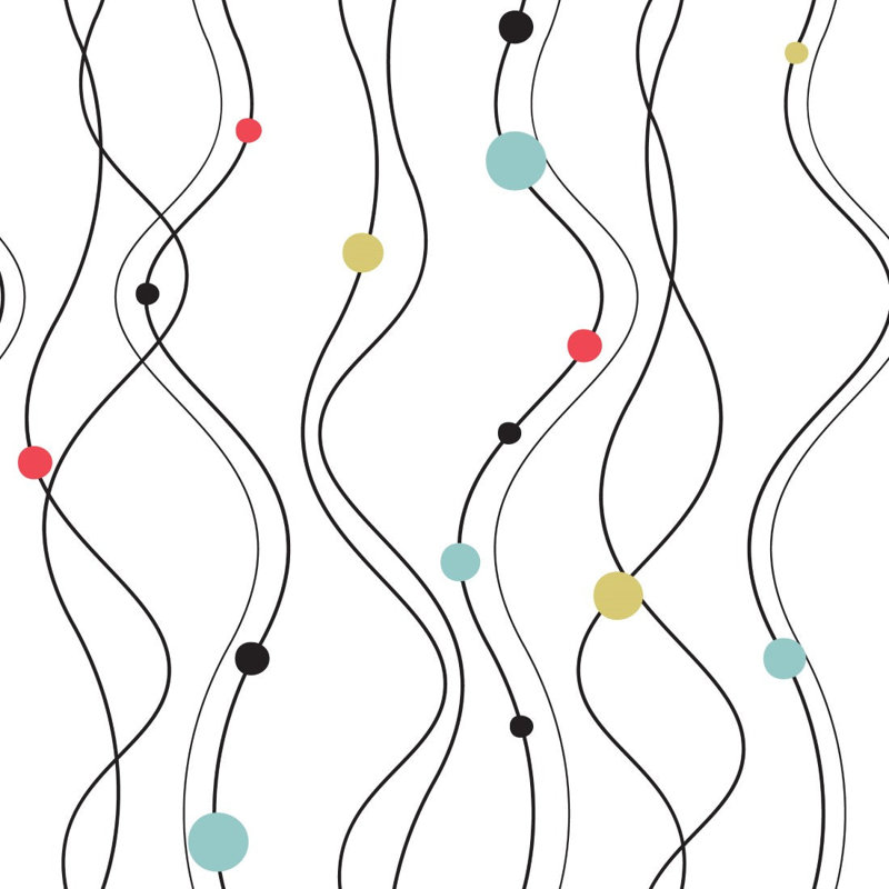 Rouleau de papier peint adhésif L 8,5 pi x l 24 po Arielyz Wave Lines