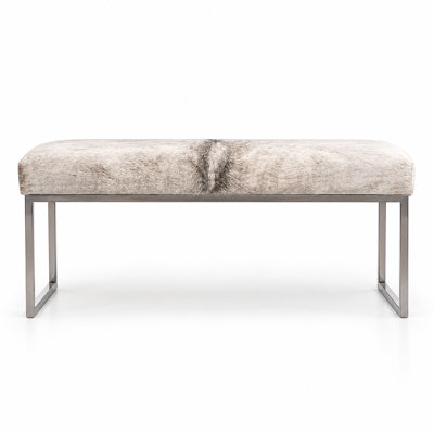 Upholstered Cowhide Bench