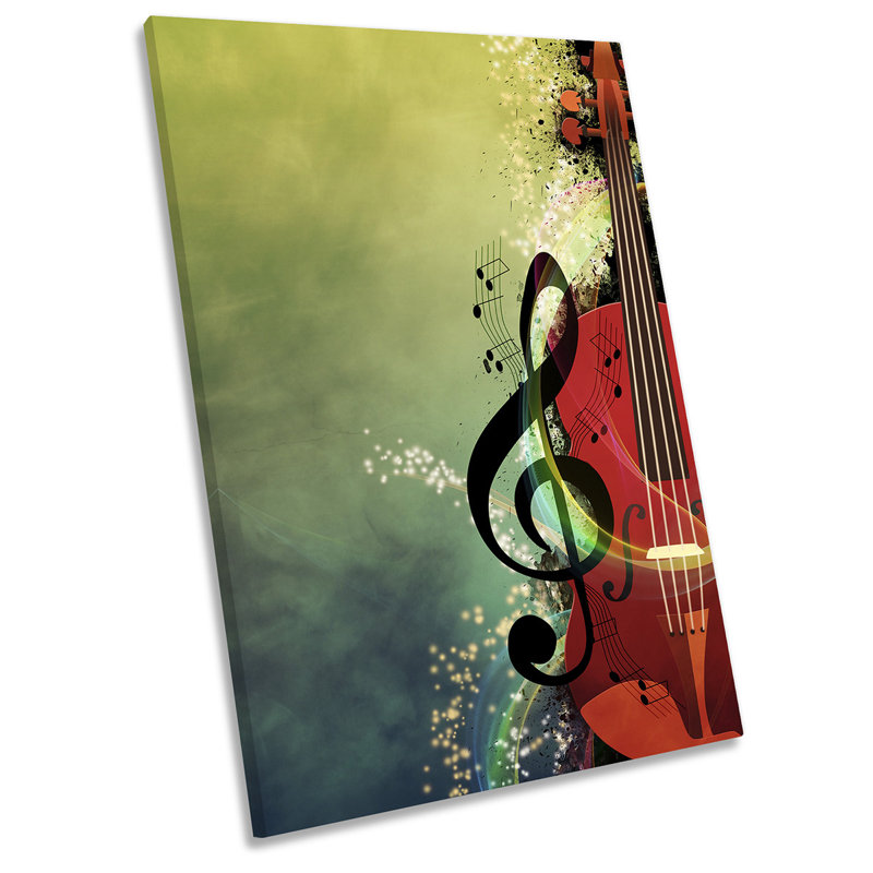 Violin Music Note - Wrapped Canvas Print, 121.9cm H x 81.3cm W x 4cm D