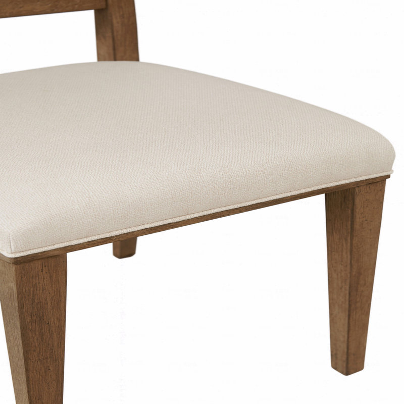 Chaise en bois à dossier arqué, Brun