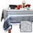 Wipeable Spill Resistant French Floral Cotton Tablecloth