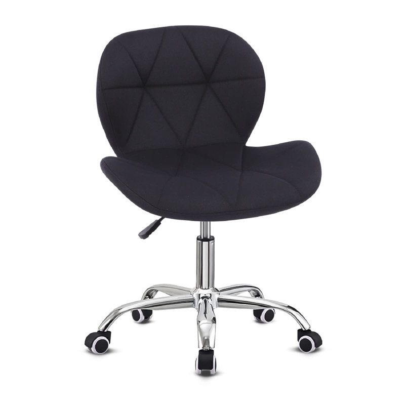 Erltrud Velvet Office Chair, Fabric, Black
