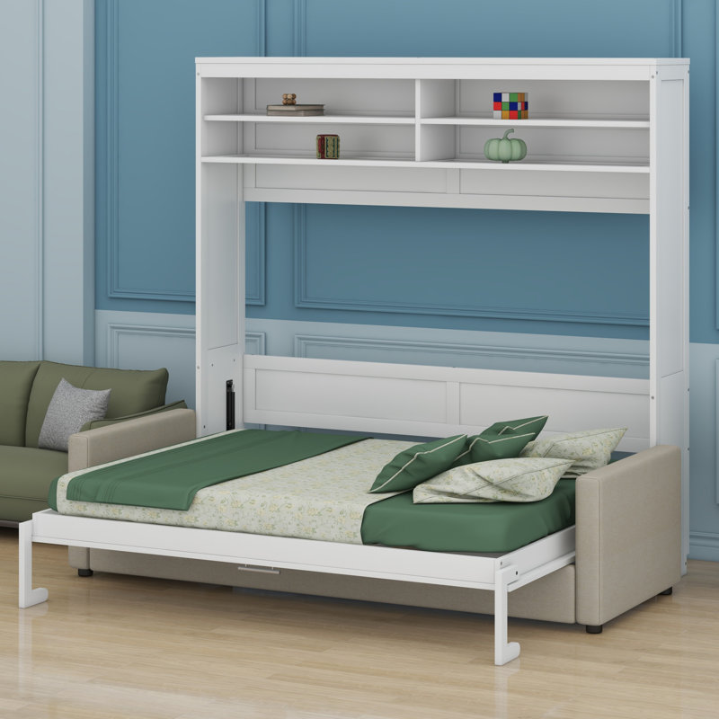 Murphy Bed Wall Bed With Sofa, White