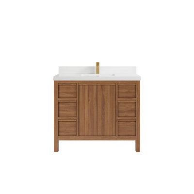 Teck Elizabeth de 42 po X P 22 po De meuble-lavabo simple D