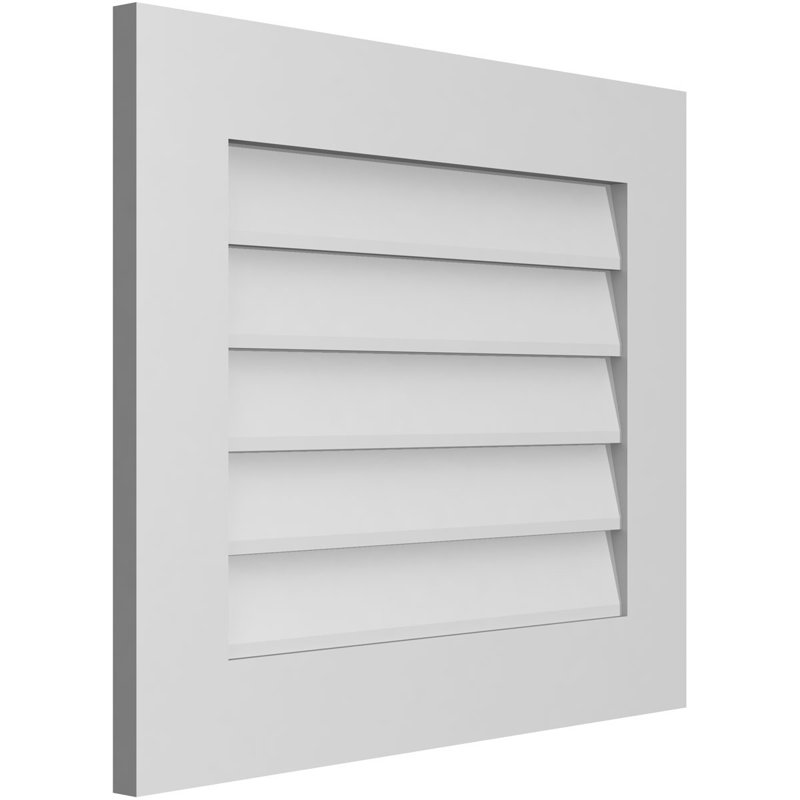 Vent à pignon rectangulaire en uréthane non-fonctionnel, H 22 po x l 26 po x P 1 po