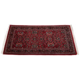 Ovaline Oriental Area Rug in Red