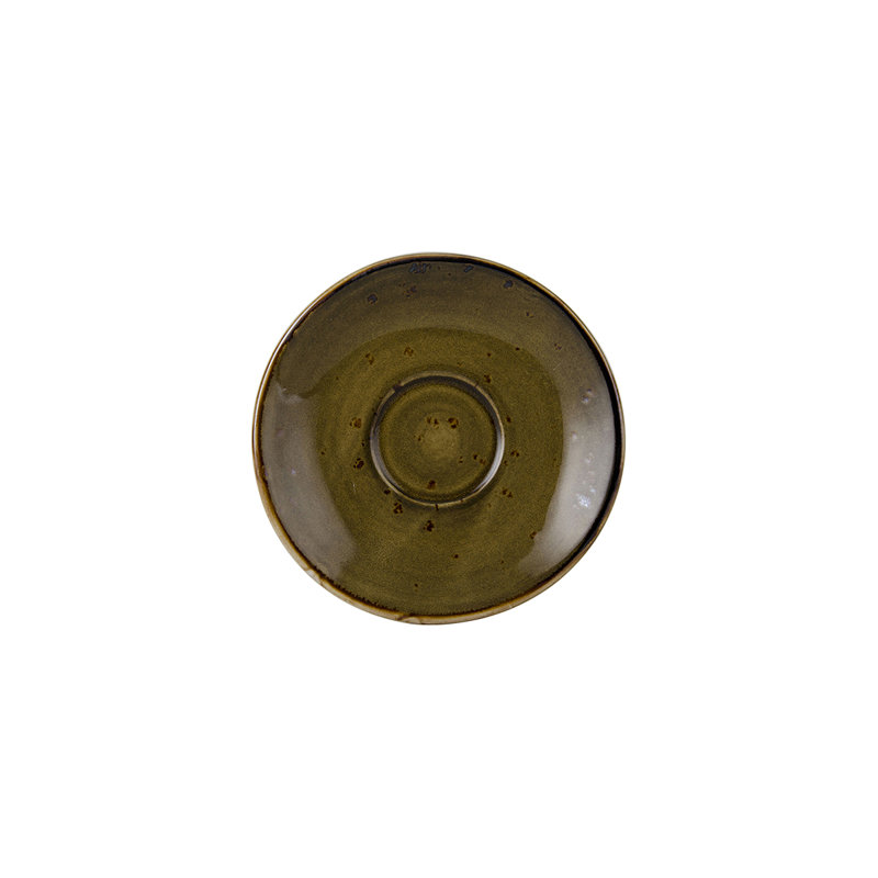 Soucoupe en porcelaine 5 po Artisan Geode, Noyer géode