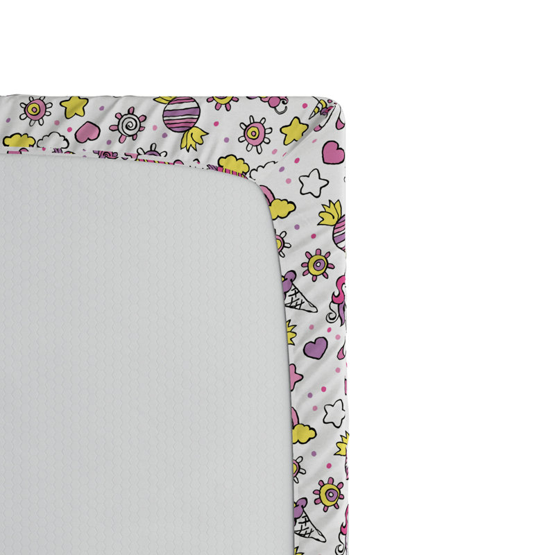 Microfiber Fitted Sheet, Twin Fitted Sheet, Floral 2
