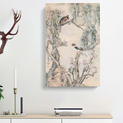 Birds In Willow Trees by Yosa Buson - Wrapped Canvas Painting