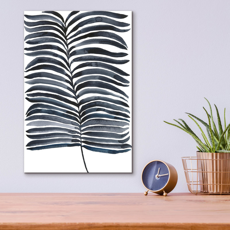«Indigo Fronds II» par Regina Moore, H 16 po x l 12 po x P 0,13 po