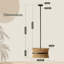 Luminaire suspendu en rotin tissé à la main de style bohème 18 pouces pour salle à manger, îlot de cuisine, salon, 4 lumières E12