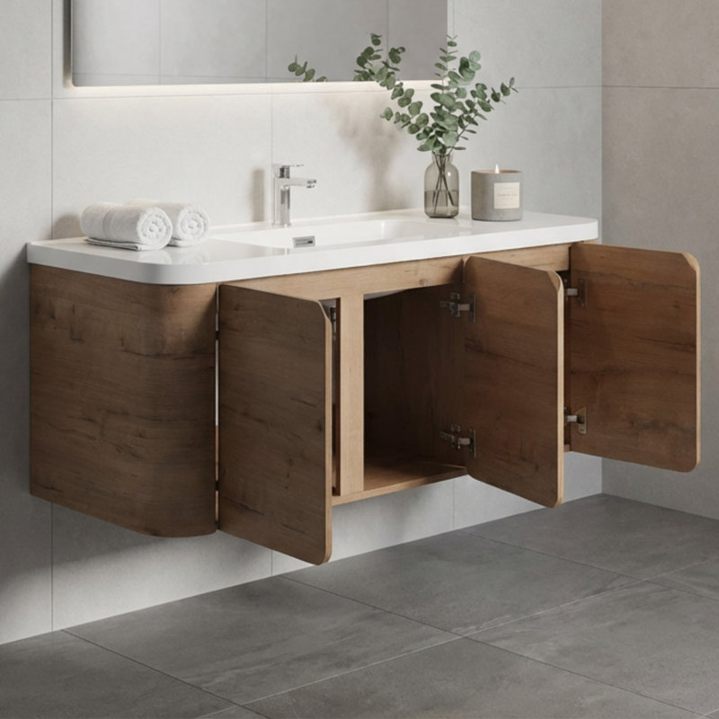 Meuble-lavabo mural simple 48 po avec lavabo