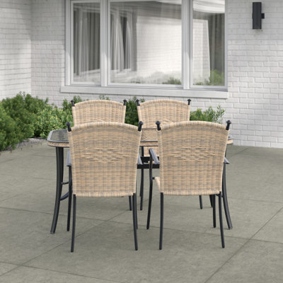 Ernst 4 - Person Patio Dining Set with Rectangular Table