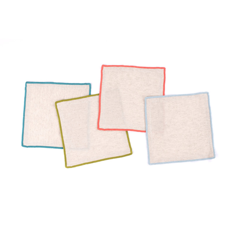 CLARA COCKTAIN NAPKIN SET (Set of 4), Vibrant
