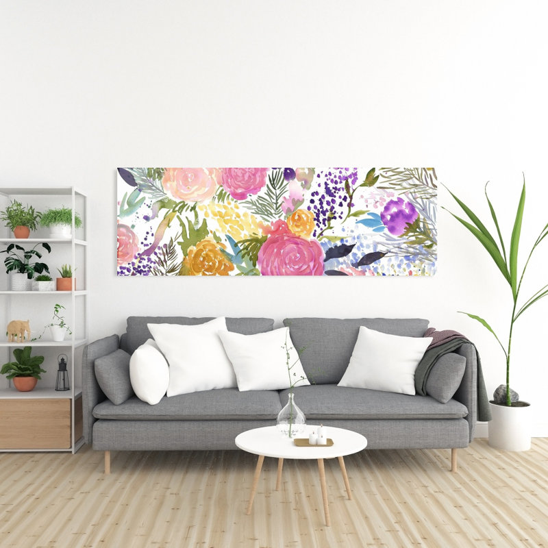 Paquet de fleurs - Toile rose illustrative pour la décoration intérieure