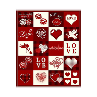 Kbndieu Valentine's Day Flannel Blanket Birthday Gifts for Wife From Husband Wedding Anniversary Birthday Romantic Gifts for Her Mother's Day Gift