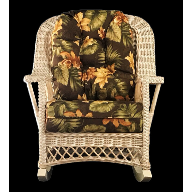 Chaise berçante Rosado, Blanc délavé, Menthe