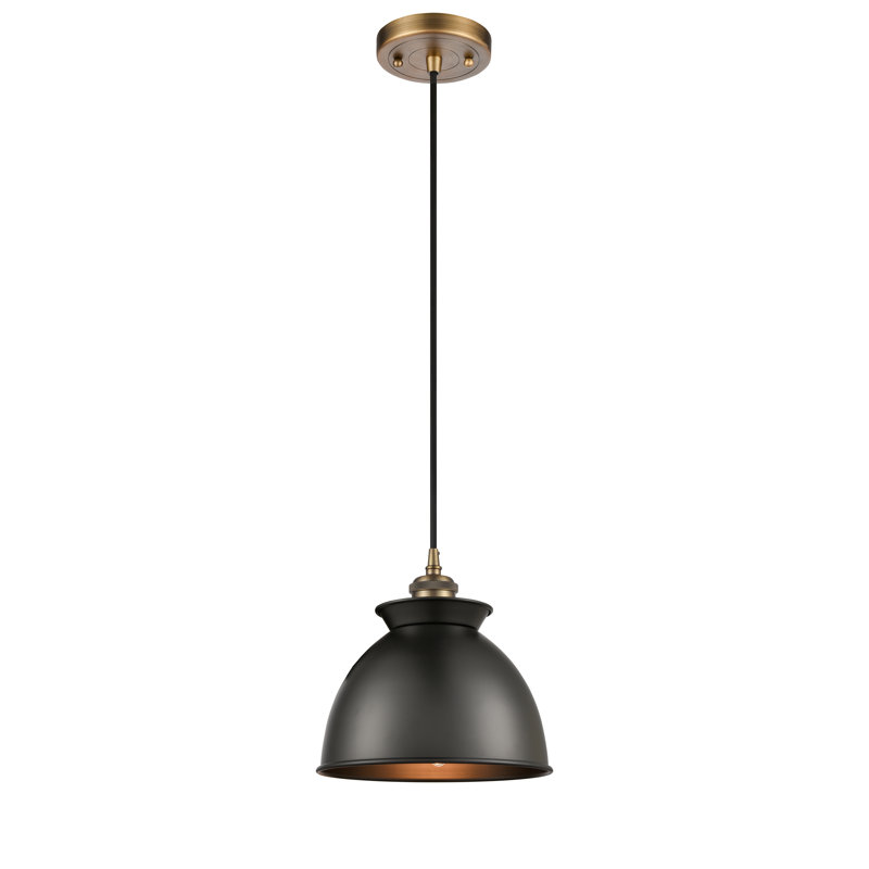 Arev 1 - Light Single Pendant, Matte Black, Yes, Brushed Brass