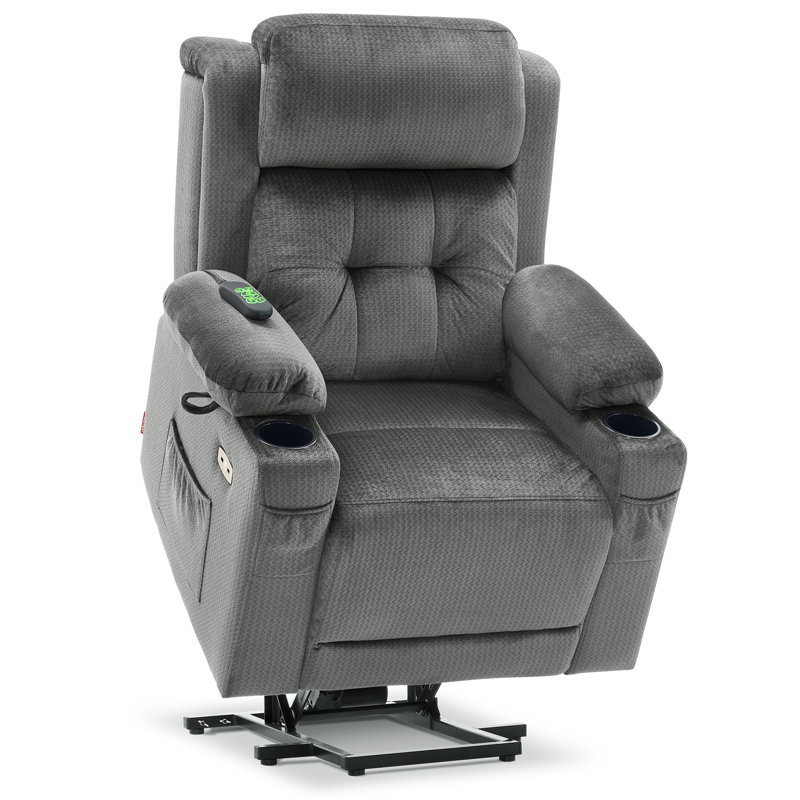 Fauteuil inclinable électrique à deux moteurs avec appui-tête réglable Lay Flat, Polyester beige