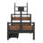 Metal Twin Platform Bed with Two Storage Drawers and Rotatable TV Stand-93308827