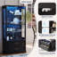 Vitrine H 66 po avec 2 tiroirs et lumières DEL, armoire de rangement avec tablettes réglables en verre-40992541