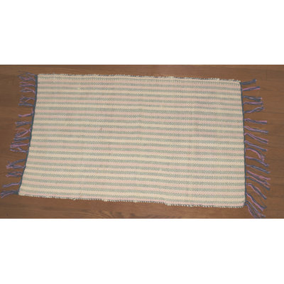 Tissu écossais tissé à plat à la main en coton jaune/rose tapis décoratif Maumelle