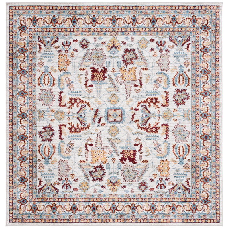 Bayside Performance Machine Washable Oriental Rug, Square 6'7"