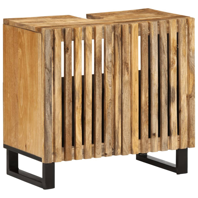 16-5 Solid Wood Under Sink Cabinet, Rough solid mango wood