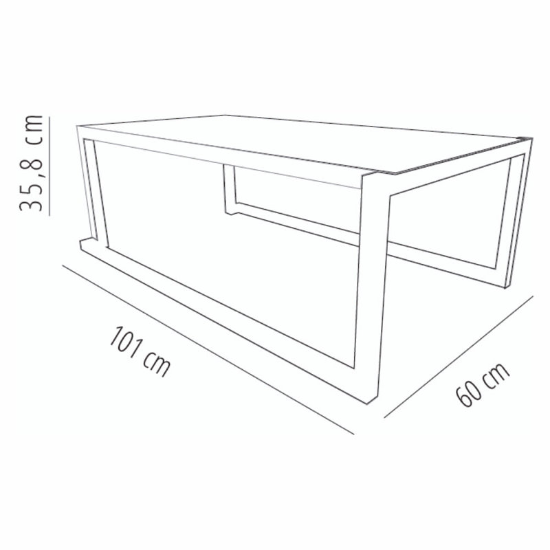 Milano Outdoor Coffee Table, White