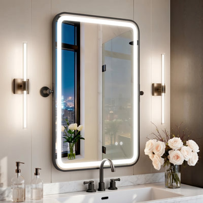 Miroir de salle de bain mural pour salle de bain et chambre à coucher