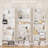 3-Pieces 82.5"H Wood Double 7-Tier Standard Bookcases, Home Library Bookcase Set-857257861