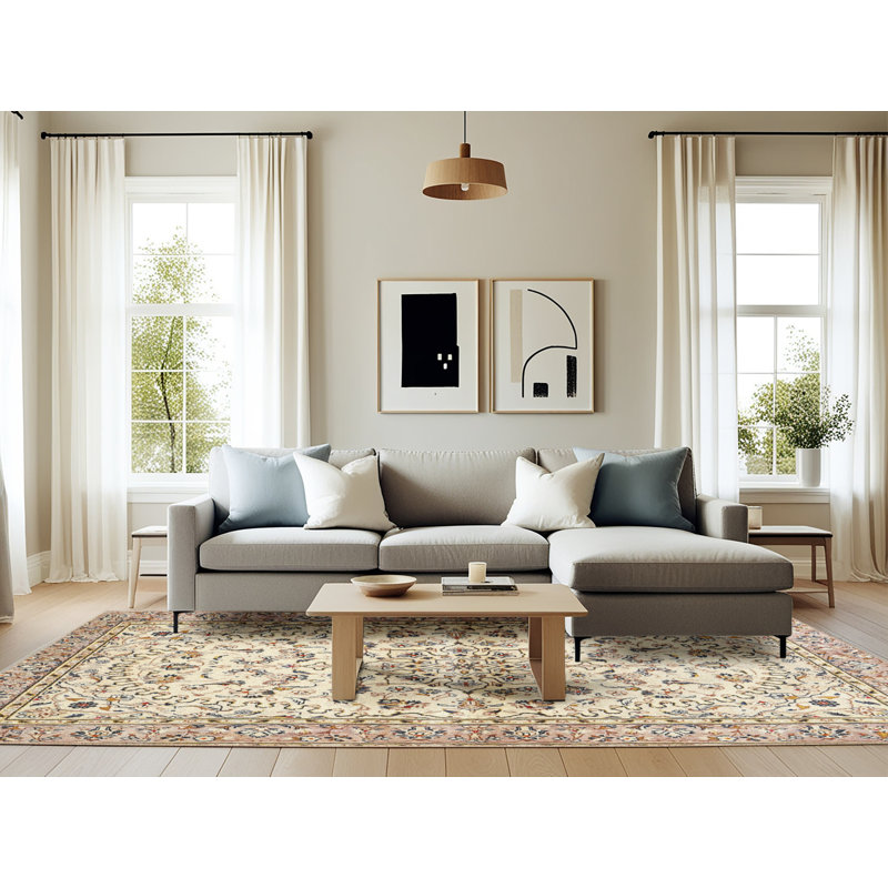 Bobrow Oriental Indoor Rug, Rectangle 6' x 9'