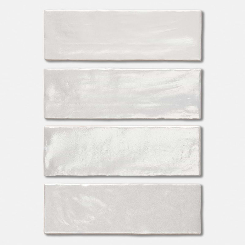 Montauk 2x8 Mixed Finish Ceramic Tile, Gin White