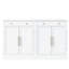 Garde-manger moderne autoportant avec tablettes réglables, rangement pour buffet et armoire à café, ensemble de 2, blanc-1803060404